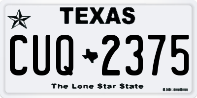 TX license plate CUQ2375