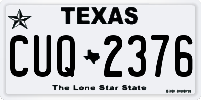 TX license plate CUQ2376
