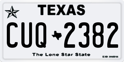 TX license plate CUQ2382