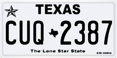 TX license plate CUQ2387
