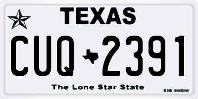 TX license plate CUQ2391