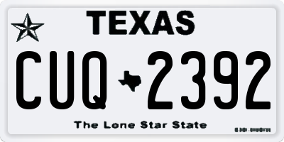 TX license plate CUQ2392
