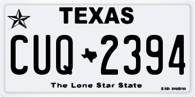 TX license plate CUQ2394