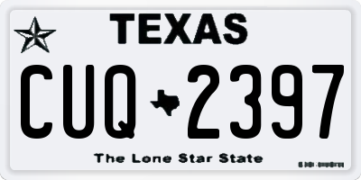 TX license plate CUQ2397