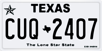 TX license plate CUQ2407