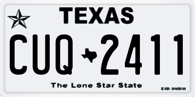 TX license plate CUQ2411