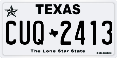 TX license plate CUQ2413