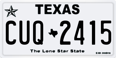 TX license plate CUQ2415