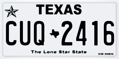 TX license plate CUQ2416