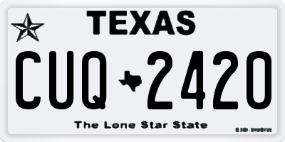 TX license plate CUQ2420