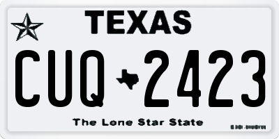 TX license plate CUQ2423