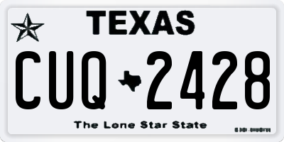 TX license plate CUQ2428