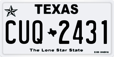 TX license plate CUQ2431