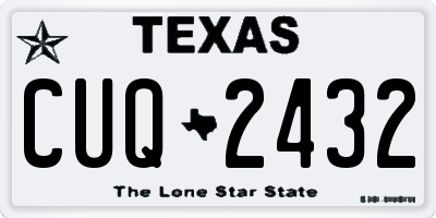 TX license plate CUQ2432