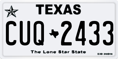 TX license plate CUQ2433