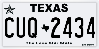 TX license plate CUQ2434