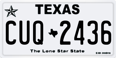 TX license plate CUQ2436