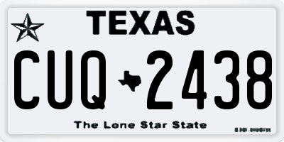 TX license plate CUQ2438
