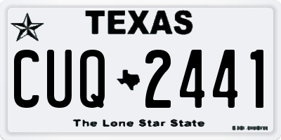 TX license plate CUQ2441