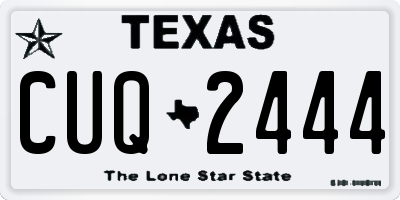 TX license plate CUQ2444