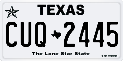 TX license plate CUQ2445