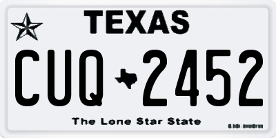 TX license plate CUQ2452