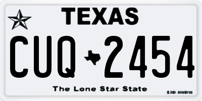 TX license plate CUQ2454