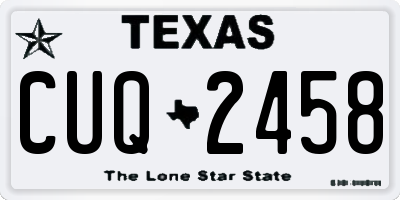 TX license plate CUQ2458
