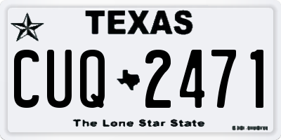 TX license plate CUQ2471