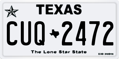 TX license plate CUQ2472