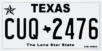 TX license plate CUQ2476