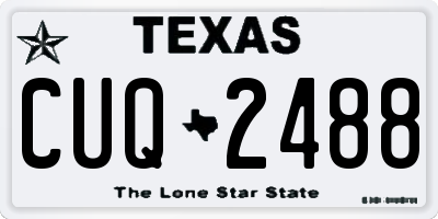 TX license plate CUQ2488
