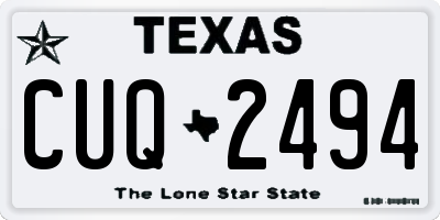 TX license plate CUQ2494