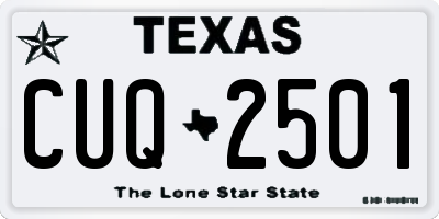 TX license plate CUQ2501