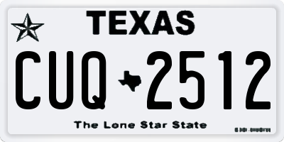 TX license plate CUQ2512