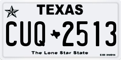 TX license plate CUQ2513