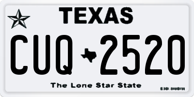 TX license plate CUQ2520