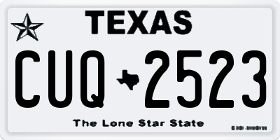 TX license plate CUQ2523