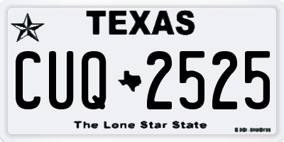 TX license plate CUQ2525