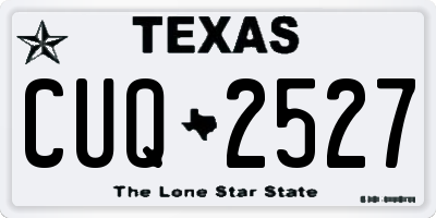 TX license plate CUQ2527