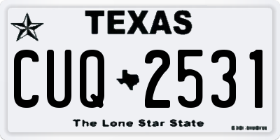 TX license plate CUQ2531
