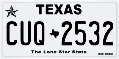 TX license plate CUQ2532