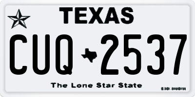 TX license plate CUQ2537