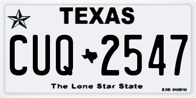 TX license plate CUQ2547