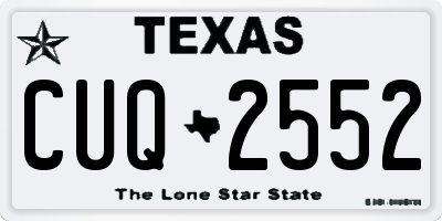 TX license plate CUQ2552