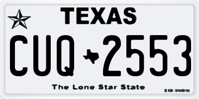 TX license plate CUQ2553