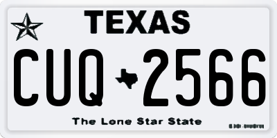 TX license plate CUQ2566