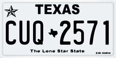 TX license plate CUQ2571
