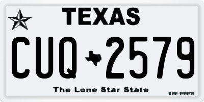 TX license plate CUQ2579