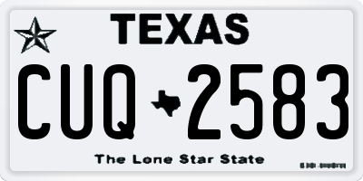 TX license plate CUQ2583